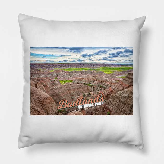 Badlands National Park Pillow by Gestalt Imagery