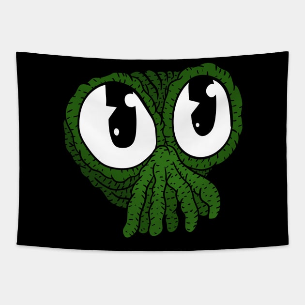 kawaii Cthulhu. cute Lovecraftian monster. Tapestry by JJadx