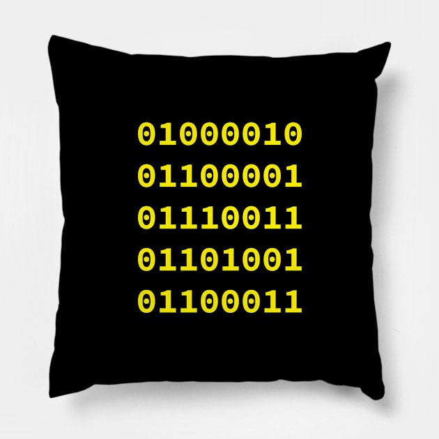 BINARY ESSENTIALS: BASIC Pillow by encip