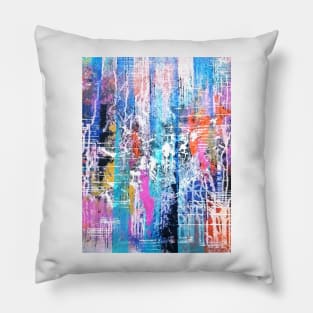 Vibrant Colorful Abstract artwork Pillow