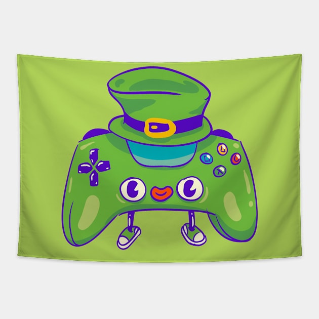 St Patricks day Gaming Controller Tapestry by anycolordesigns