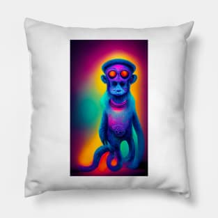 Psychedelic Monkey Pillow