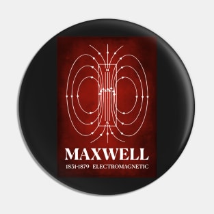 Magnetic lines James Clerk Maxwell electromagnetic waves Poster Pin