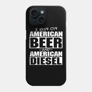 Mens Funny American Diesel Truck and Beer Phone Case