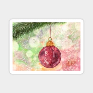 Watercolor Ornament Magnet