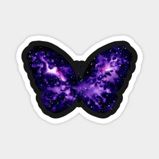 Watercolor Space Butterfly Magnet