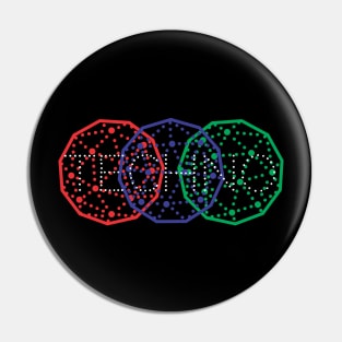 Technicolor Techno Music Lover Pin