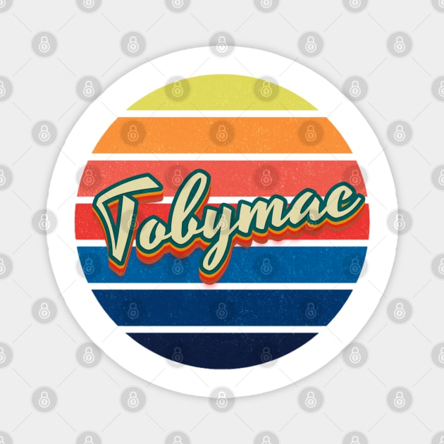 Circle Retro Vintage Tobymac Magnet by Electric Tone