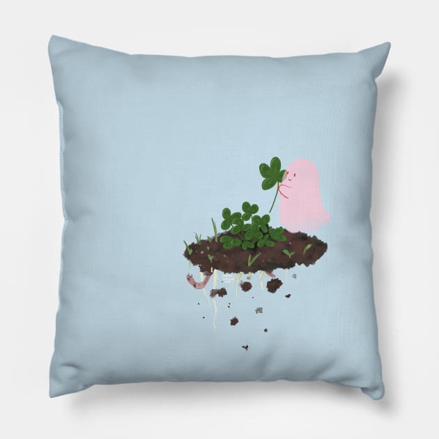 Garden Ghost Pillow by SarahWrightArt