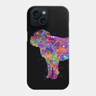 St Bernard dog watercolor Phone Case