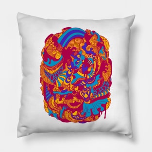 Triad Abstract Wave of Thoughts No 2 Pillow