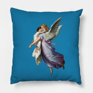 Angel and Child Vintage Art Pillow