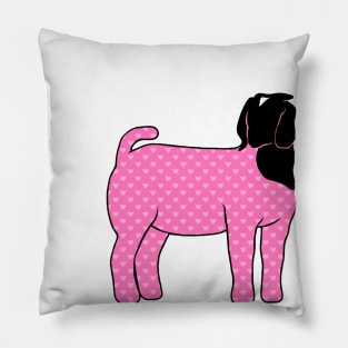 Pink Hearts Market Show Doe Silhouette - NOT FOR RESALE WITHOUT PERMISSION Pillow