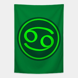 Cool Green Cancer Symbol Tapestry