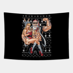 Merry Liftmas Christmas Xmas Fitmas Fitness Santa Holiday Gift For Men Tapestry