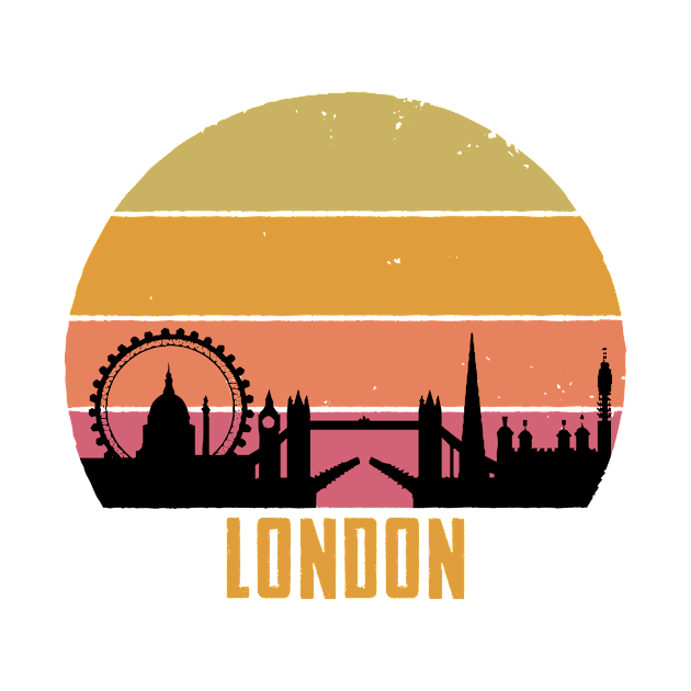 London Retro Sunset by Design Monster