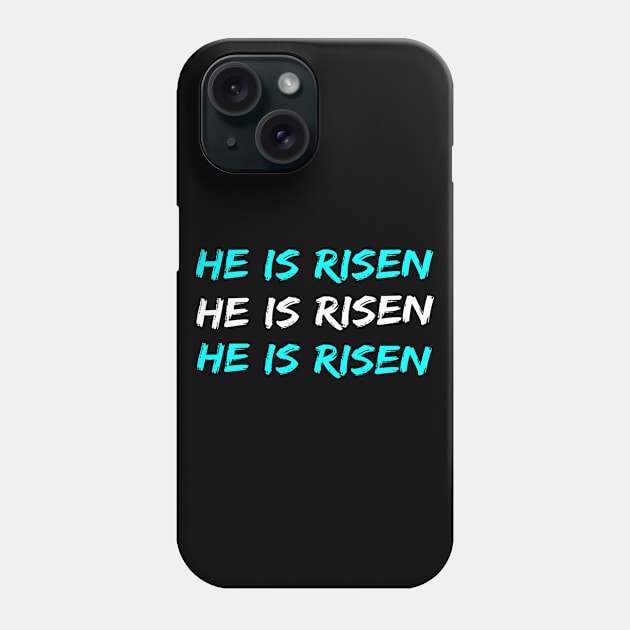 He Is Risen Cool Inspirational Easter Christian Phone Case by Happy - Design