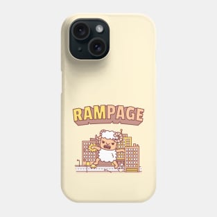Funny Ram Going On Rampage in City Phone Case
