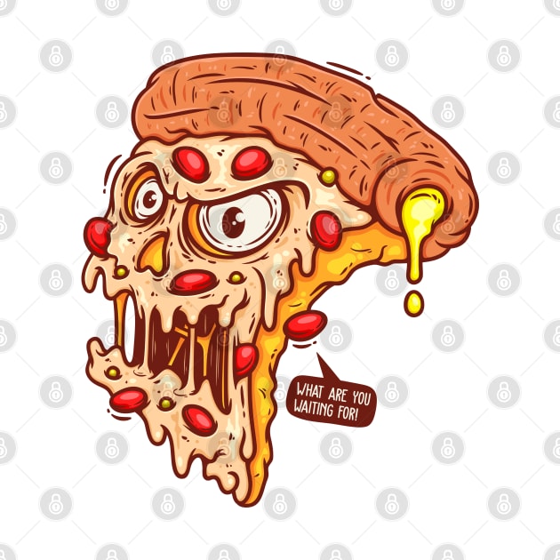 Pizza Monster Horror by Mako Design 