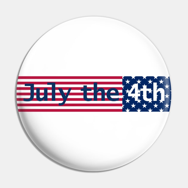 July 4th Typography in Stars and Stripes Text Pin by ellenhenryart