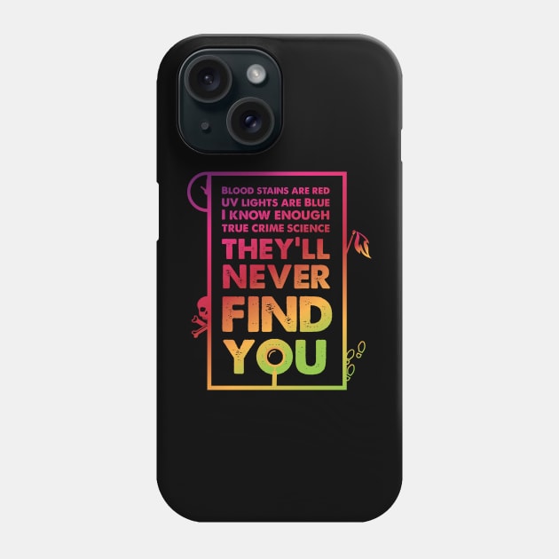 They'll Never Find You Phone Case by Limey Jade 