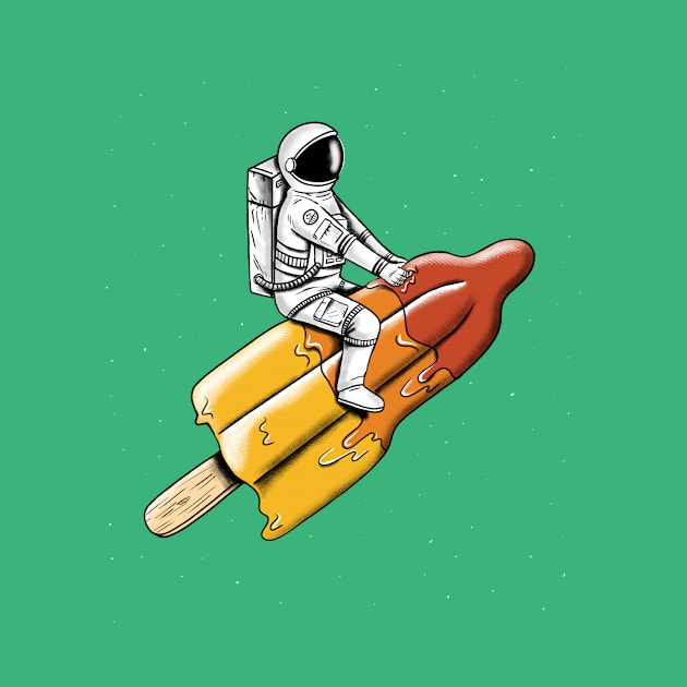astronaut rocket by coffeeman