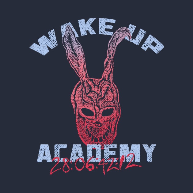 WAKE UP college merch Donnie Darko movie mashup by leepianti