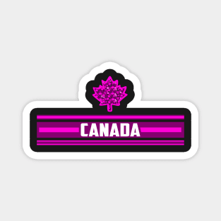 Maple Leaf Canada - Falling Fuchsia Magnet