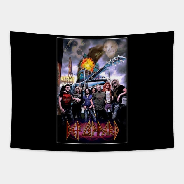 DEF LEPPARD MERCH VTG Tapestry by Clementines Designs Co.