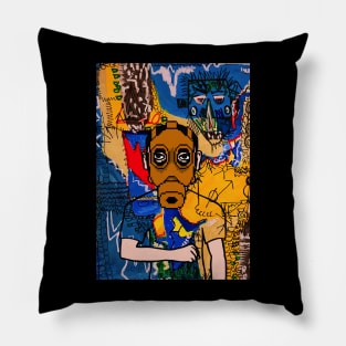 Discover NFT Character - MaleMask Street ArtGlyph with Pixel Eyes on TeePublic Pillow