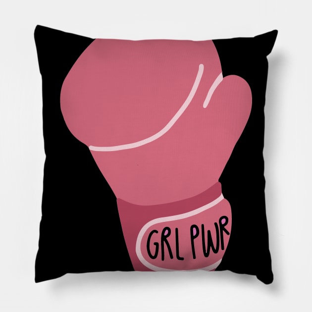 girl power boxing Pillow by iambolders