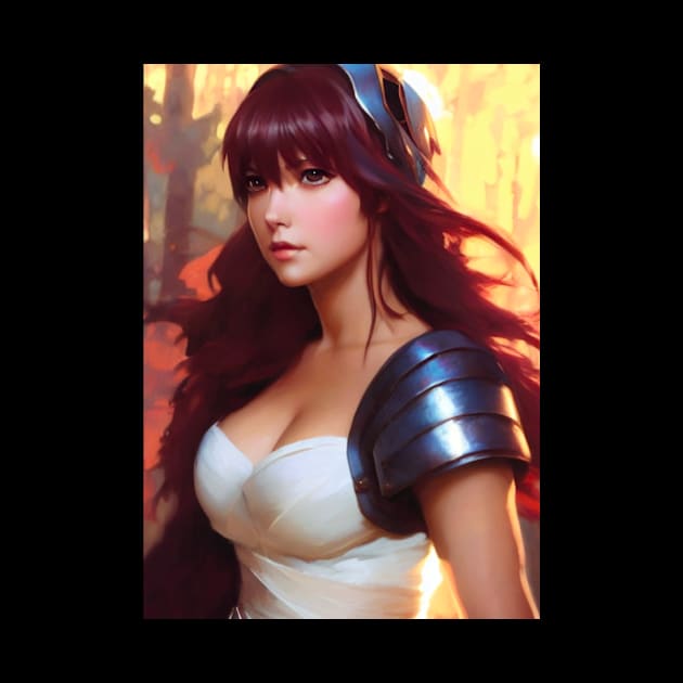 Beautiful anime warrior woman in 3D style. Why you should watch anime by aditchucky