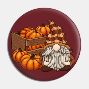 Fall Pumpkin Gnome Pin