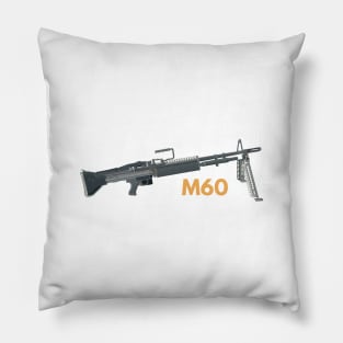 M60 American Machine Gun Pillow