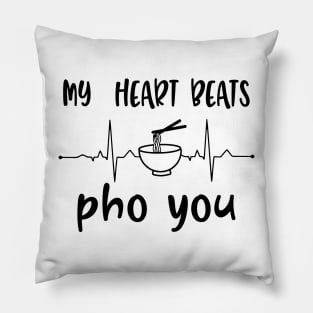 my  heart beats pho you Pillow