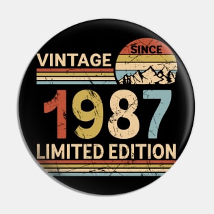 Vintage Since 1987 Limited Edition 36th Birthday Gift Vintage Men's Pin