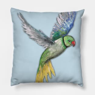 Alexandrine parakeet Pillow