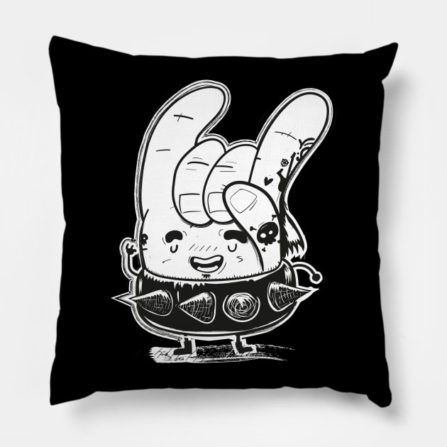 Cute and funny Heavy Hand Pillow by Curvilineo