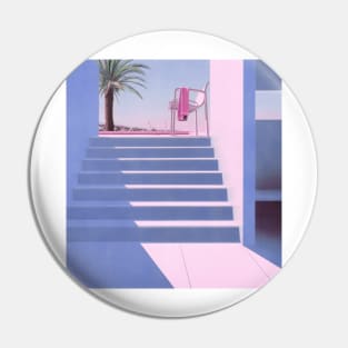 Vaporwave Aesthetics Summer Swimming Pool T-Shirt Pin