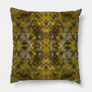Golden Geometric Pattern Pillow