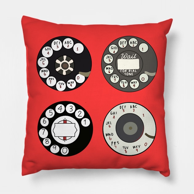 Rotary dial Pillow by Retrod