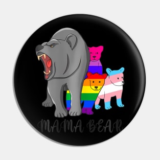 Mama Bear Lgbt Gay Trans Pride Support Lgbtq Parade Pin