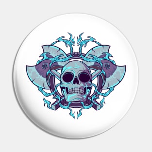 Warrior Skull Pin