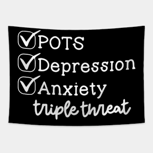 POTS Depression Anxiety - Funny Chronic Illness Tapestry