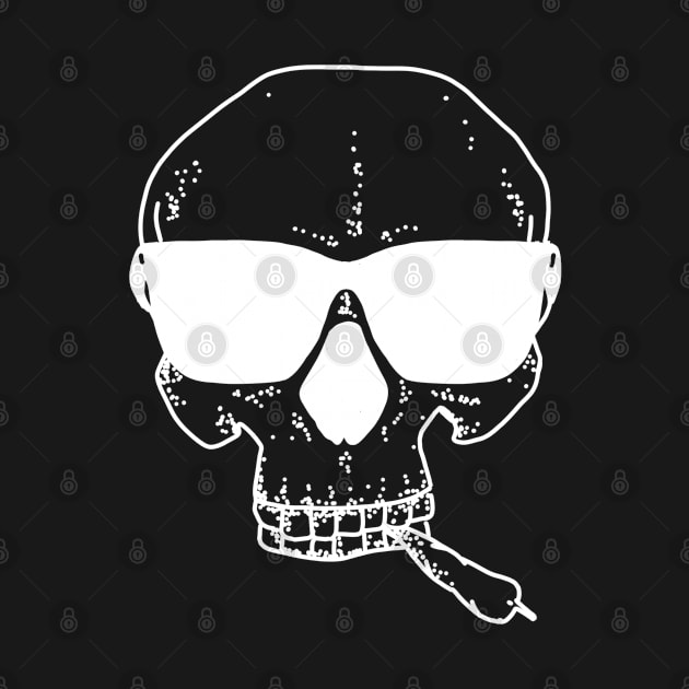 Funny Cool Skull with Glasses by BuddyandPrecious