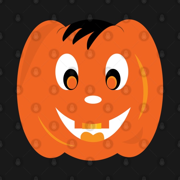 Halloween cute boy pumpkin by OriginalGraphicMarket