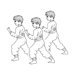 group of children practicing martial arts T-Shirt