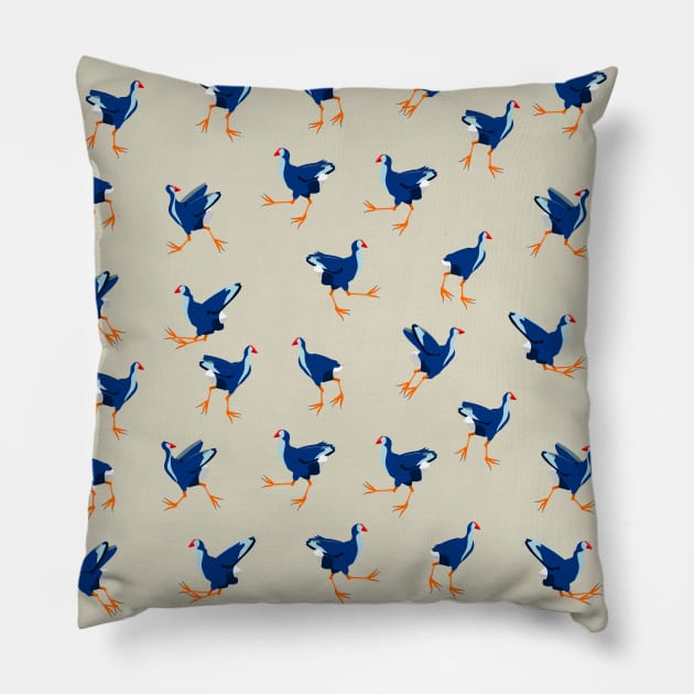 Pukeko Pillow by mailboxdisco