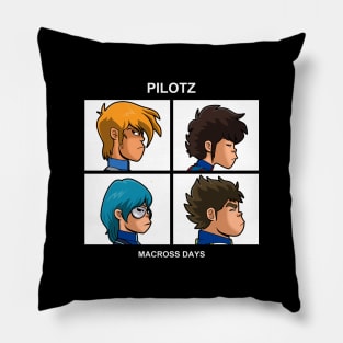 80's Classic Sci-fi Mecha Anime Rock Band Music Album Cover Parody Pillow