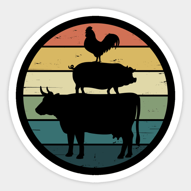 Animals on the rainbow sticker - . Gift Ideas